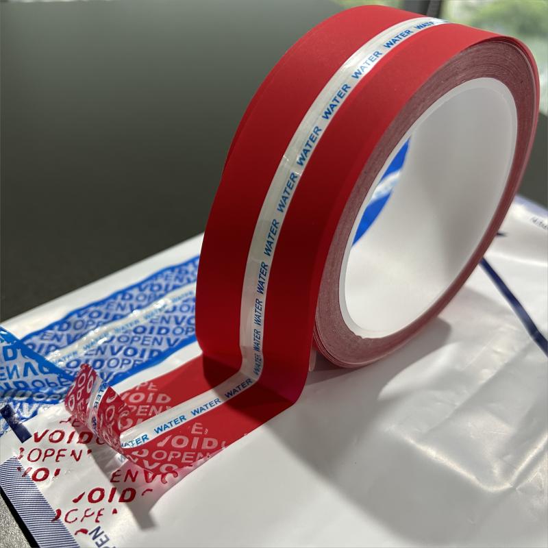 Tamper evident security tape with partial transfer in 3 level